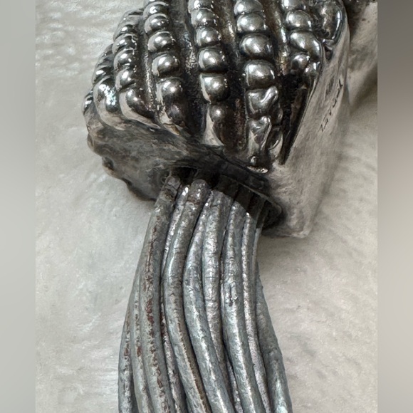 Gray and sterling silver necklace.  Made in Israel. - Picture 3 of 14